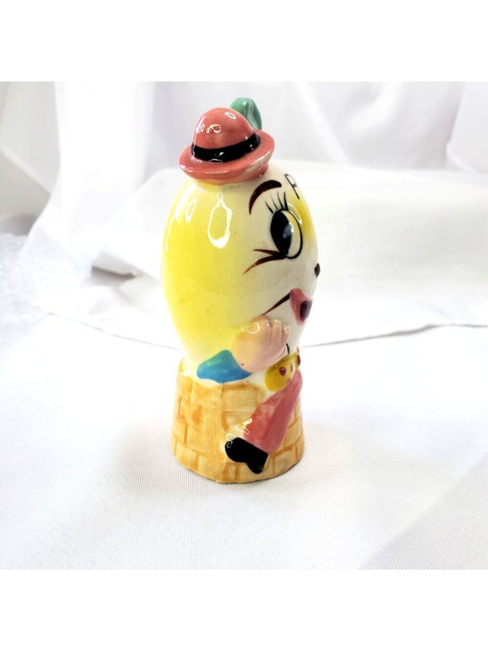 VTG Anthropomorphic Humpty Dumpty Ceramic Pepper Shaker Replacement Japan 1950s - Picture 6 of 10